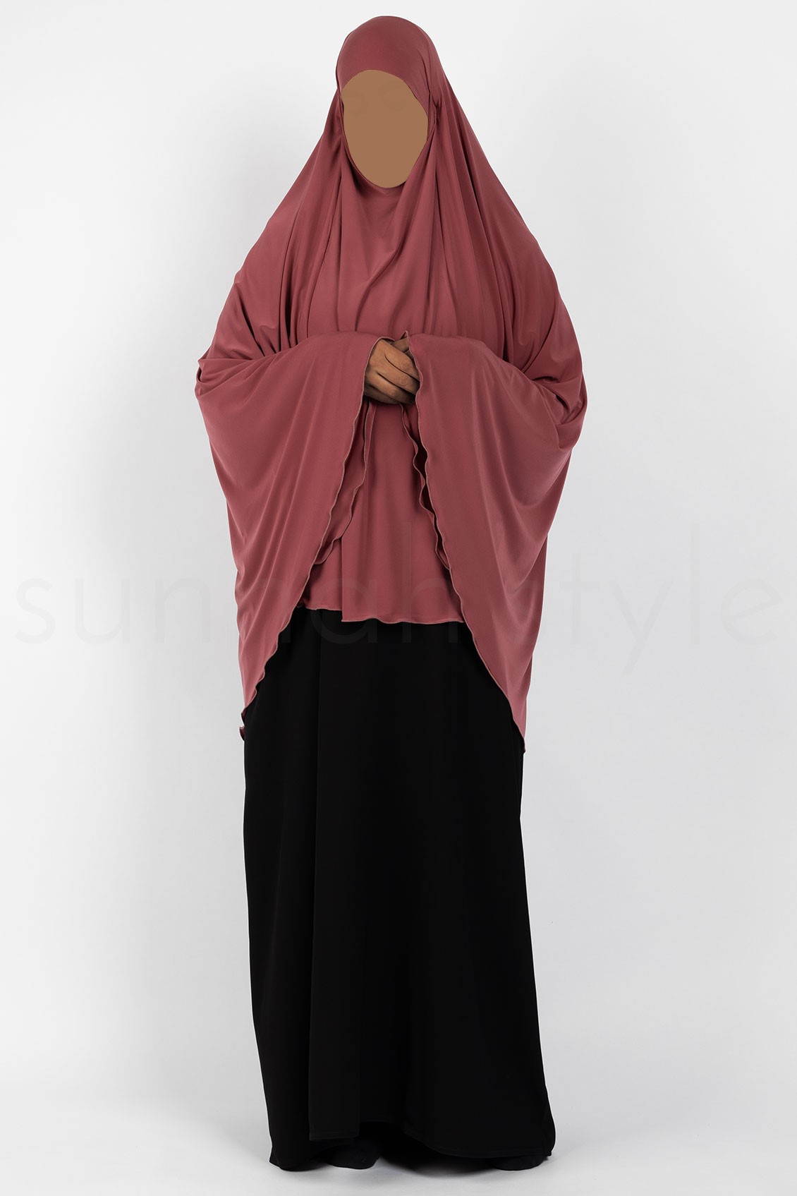 Sunnah Style Jersey Khimar Thigh Length Smoked Paprika